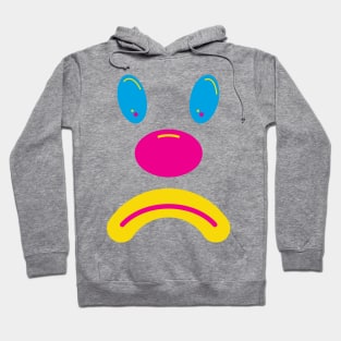 Sad Clown - Cyan Magenta Yellow Hoodie